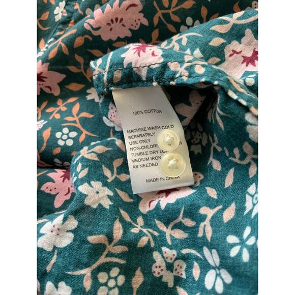 Trovata Birds of Paradis Colorful Floral Long Sleeve Button Up Romantic Blouse - Picture 7 of 9